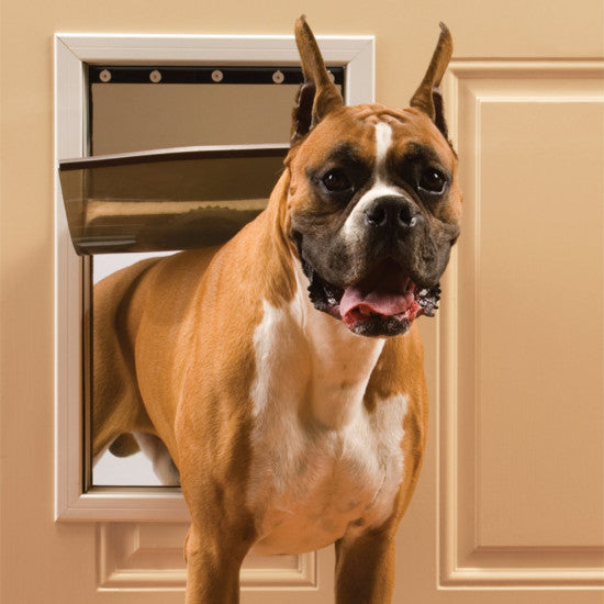 Aluminum dog clearance door