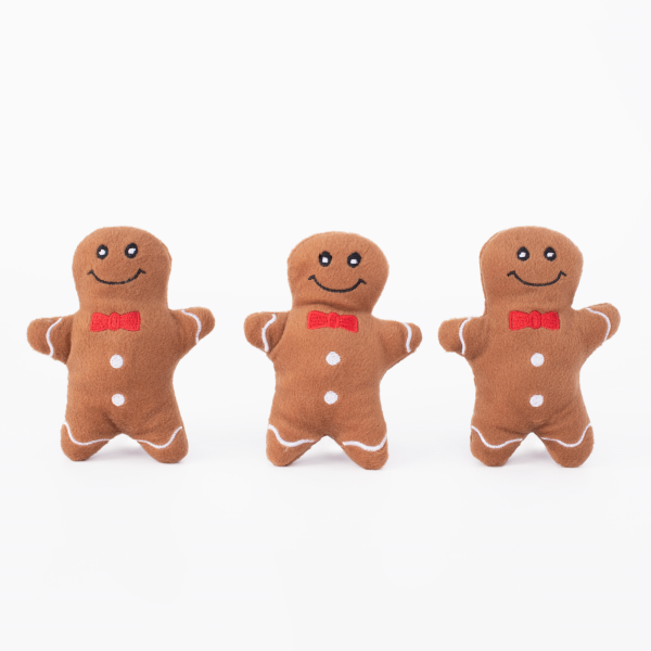 Zippy Paws Miniz Gingerbread Men 3-Pk