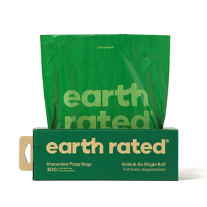 EARTH RATED- BIODEGRADEABLE POOP BAGS Unscented 300 ROLL