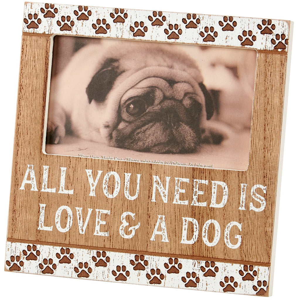 Photo Frame - Love and a Dog Brown