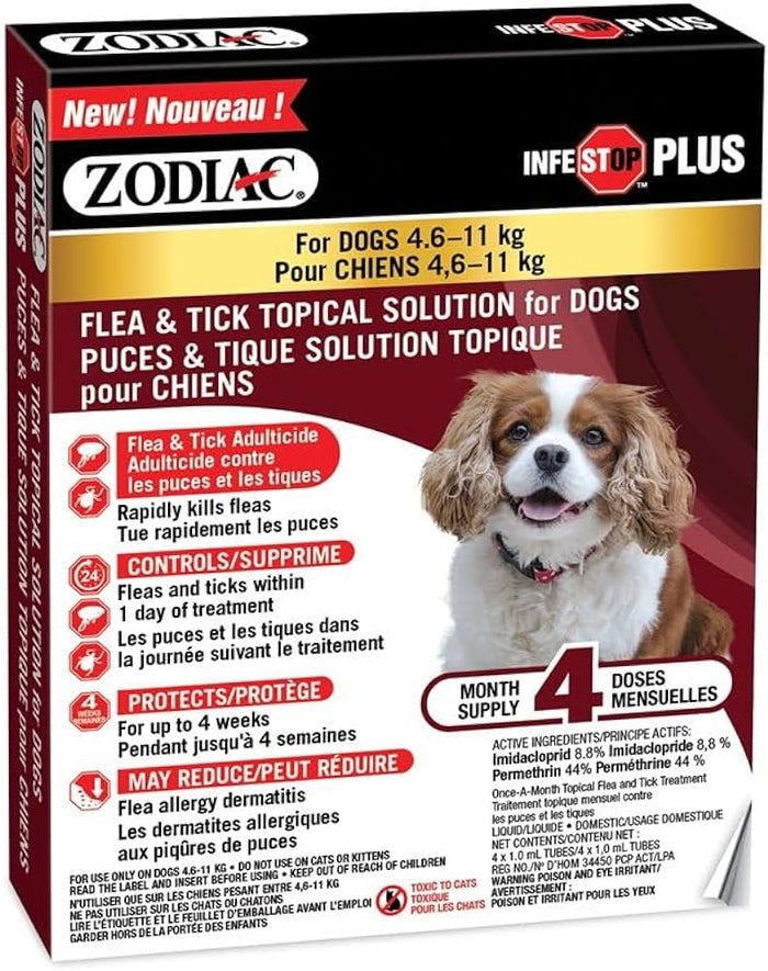 Zodiac Infestop 4.6-11kg Dog.